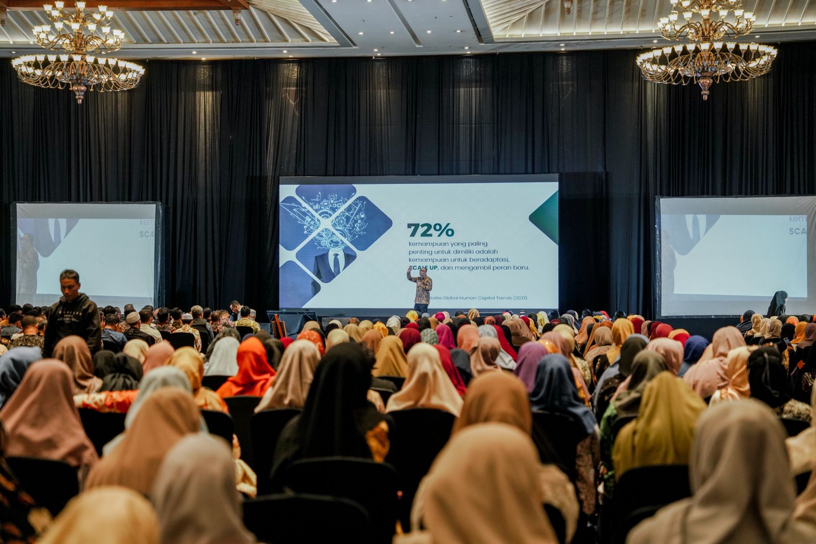 Lebih dari 1.000 peserta dari berbagai daerah di Indonesia termasuk dari Malaysia, ikut dalam acara Scale up, Life Deeper Rise Stronger yang digelar STIFIn Genetic di Yogyakarta 10/08/2025.